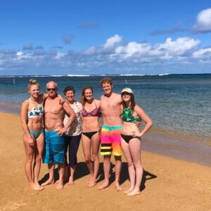 Shelby and Her Family In The Beach.