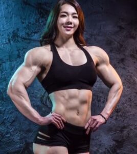 Yeon Woo Jhi in black two piece