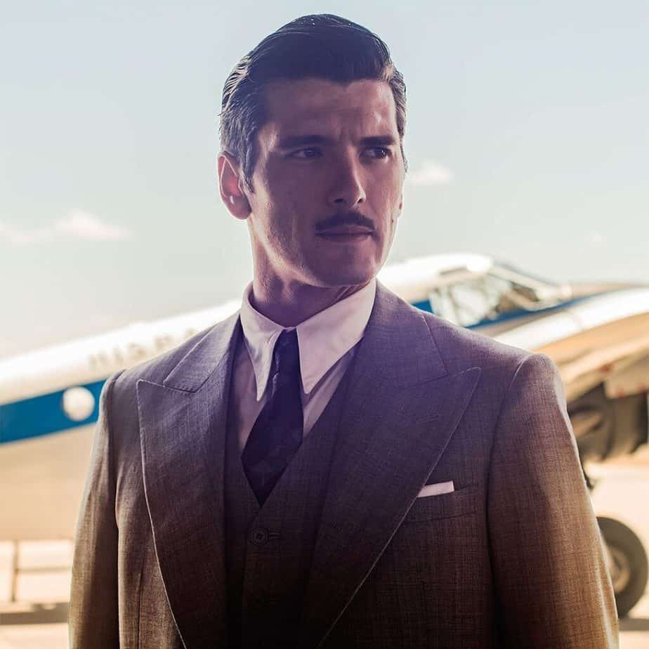 Yon Gonzalez rocking the mustache look for TV series The Cable Girls (Season 5)