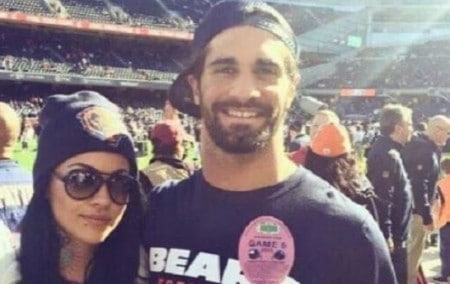 Zahra Schreiber and her ex-boyfriend, Seth Rollins.