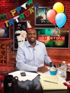 Harold celebrating his birthday during his time in MLB