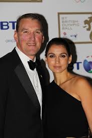 Matthew Pinsent with wife