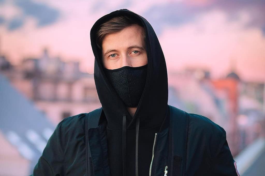 Alan walker with his black face mask