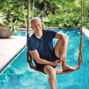 Anderson Cooper relaxing in his Vacation home in Brazil.