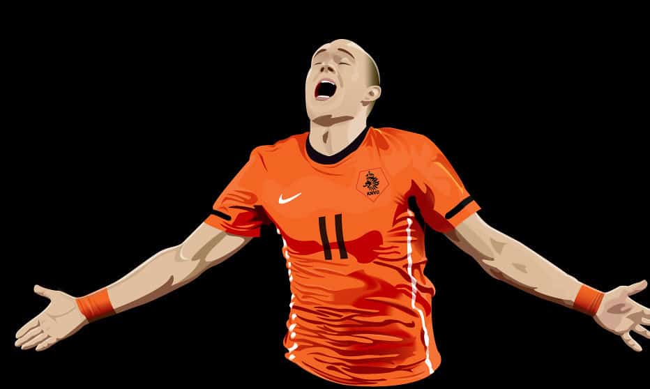 Arjen Robben Celebrating