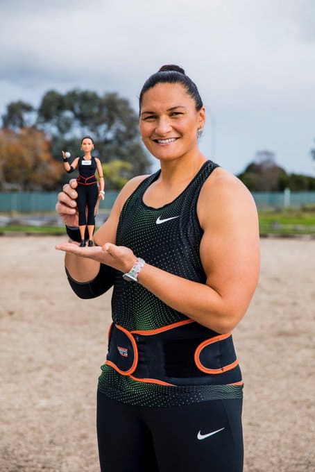 Valerie with her Action Figure