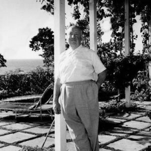 Alfred Hitchcock in Vacation at Montego Bay, Christmas Eve, 1957