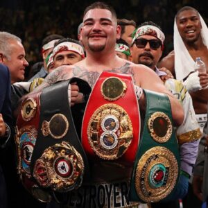 Andy Ruiz with his titles