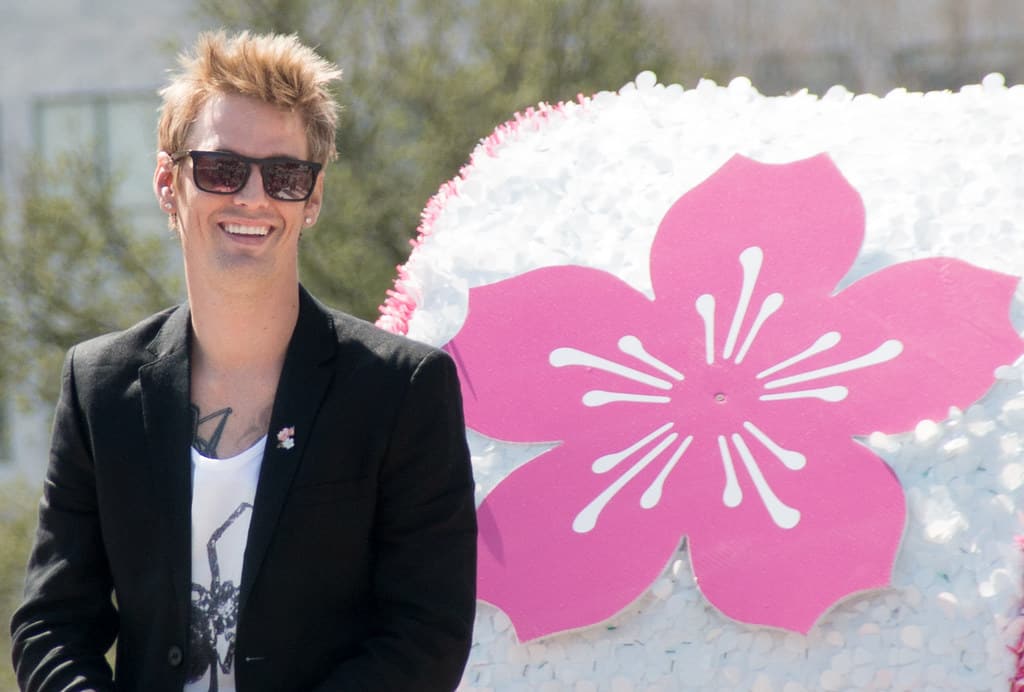 Aaron Carter during Cherry Blossom parade
