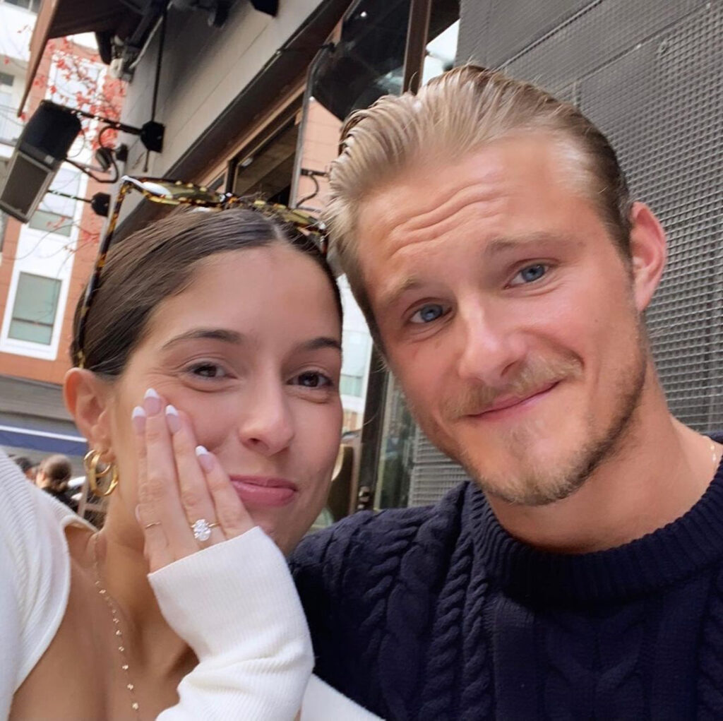 Alexander Ludwig with his wife (taken from his Instagram handle)