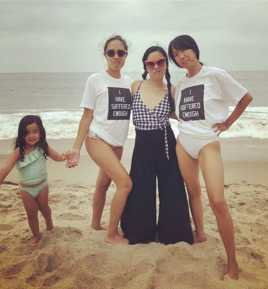 Ali Wong on a vacation with her family