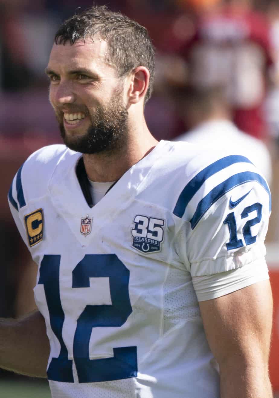Andrew Luck smiling.