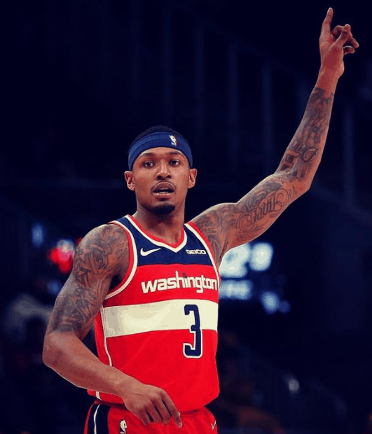 Bradley Beal on the field for the Wizards