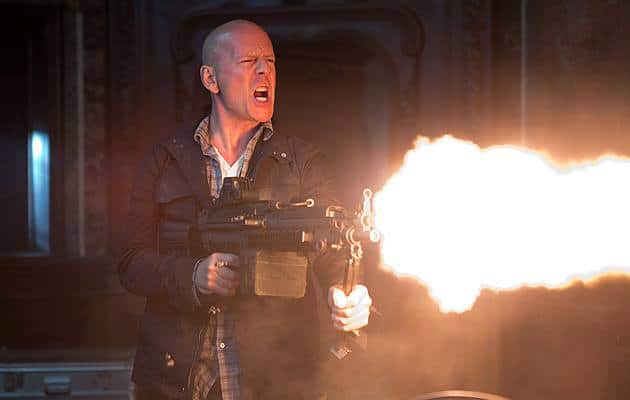 Bruce Willis in an action sequence