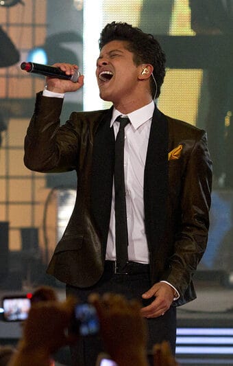 Bruno Mars Singing.