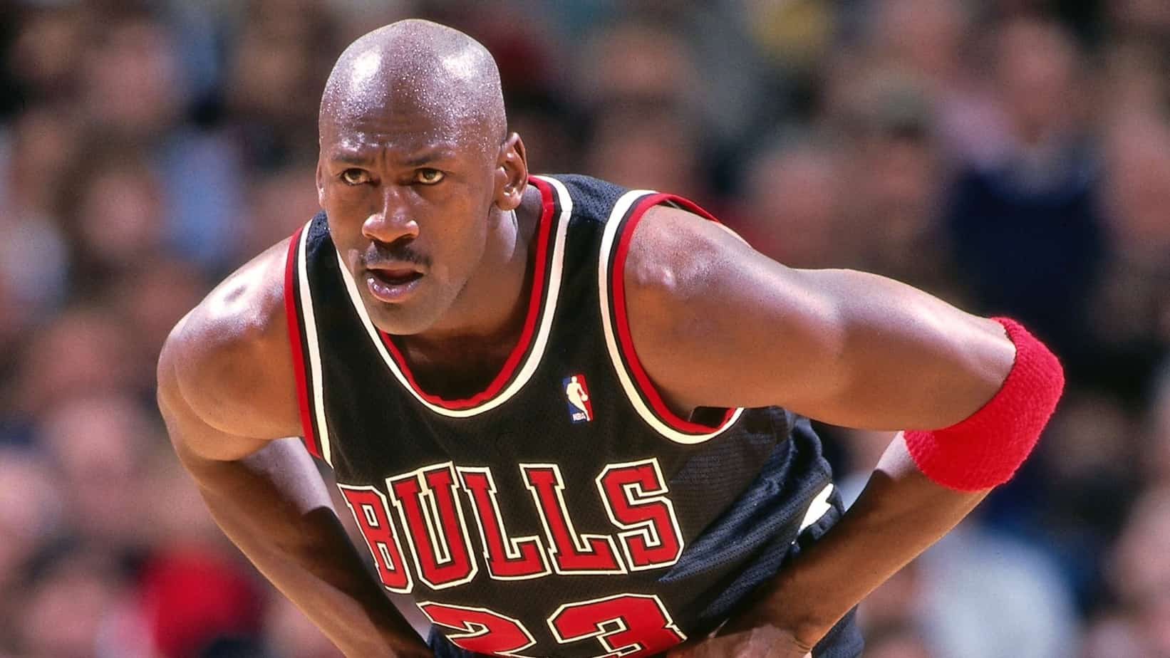 Michael Jordan in his Chicago Bulls Jersey