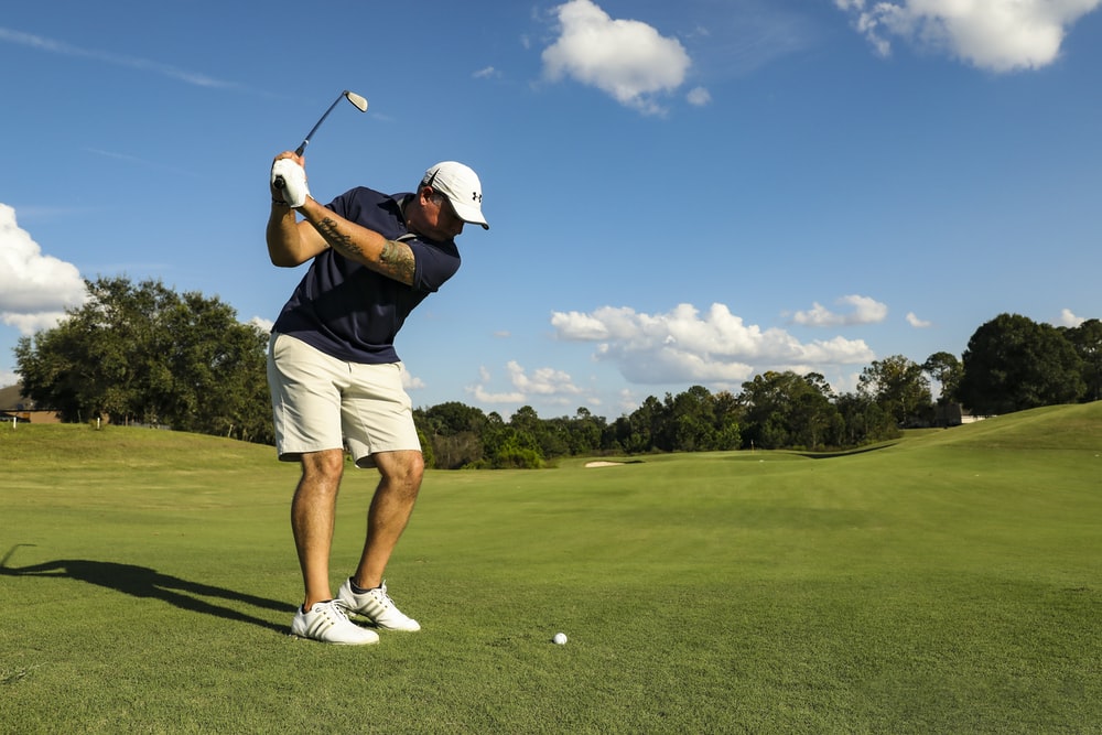 A-man-enjoying-his-free-time-playing-golf