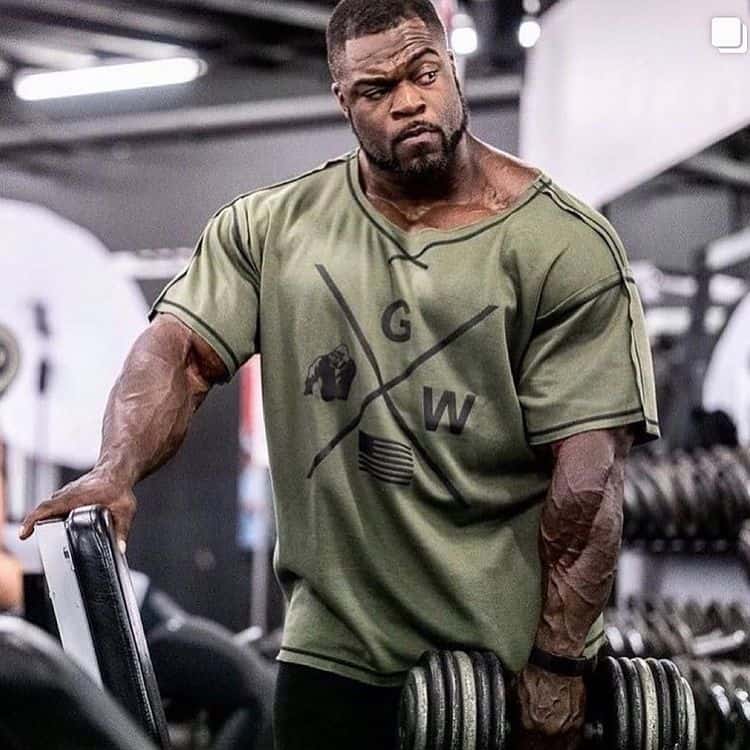 Brandon Curry photographed in the gym