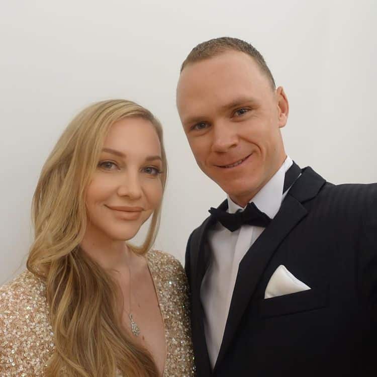Chris Froome with his wife Michelle Cound
