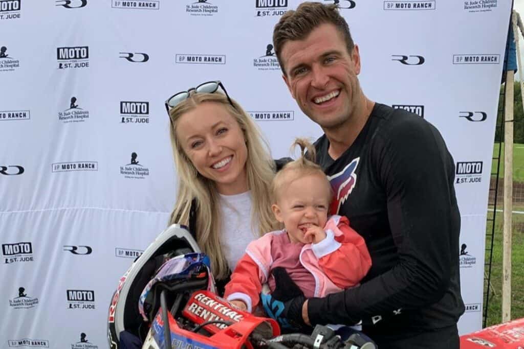Ryan Dungey with his wife and daughter,