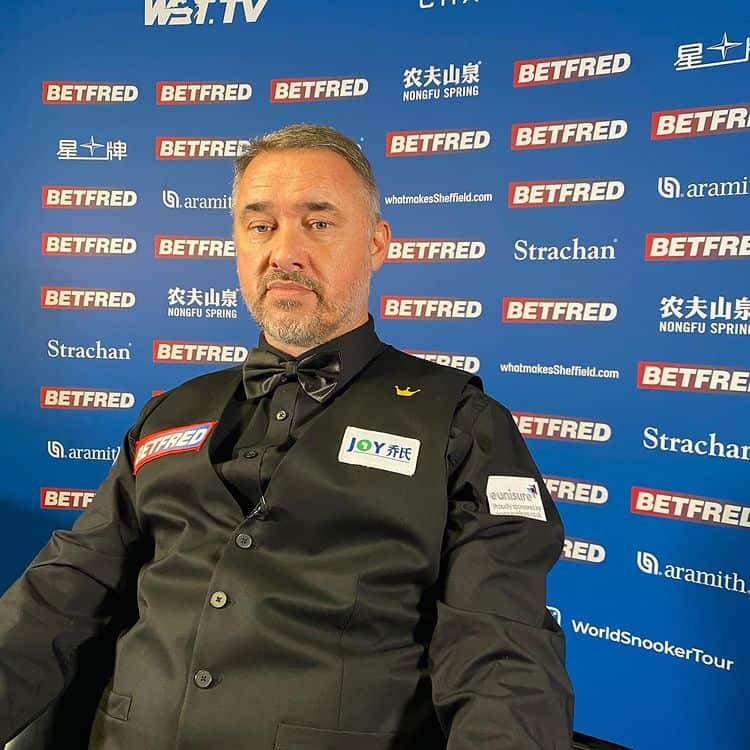 Stephen Hendry photographed in an event
