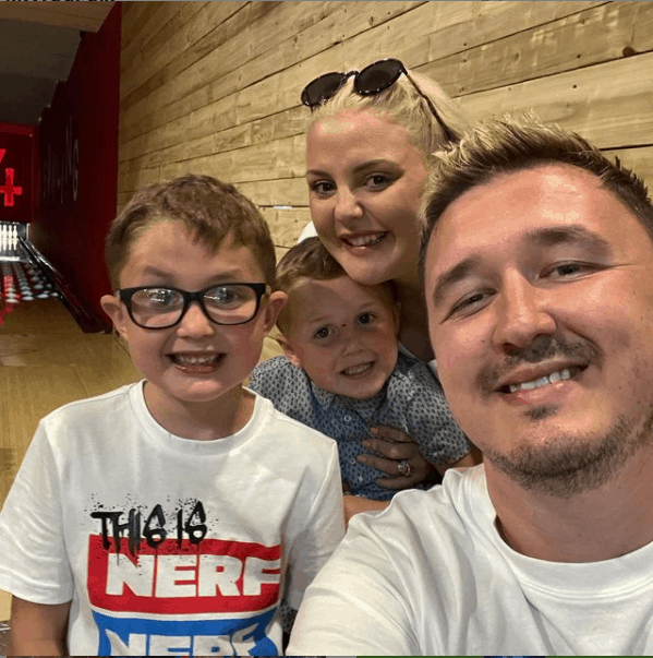 Kyren Wilson with his Family