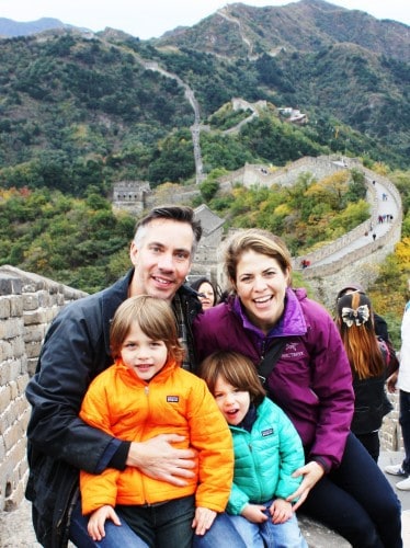 Jim Sciutto with his family on hiking