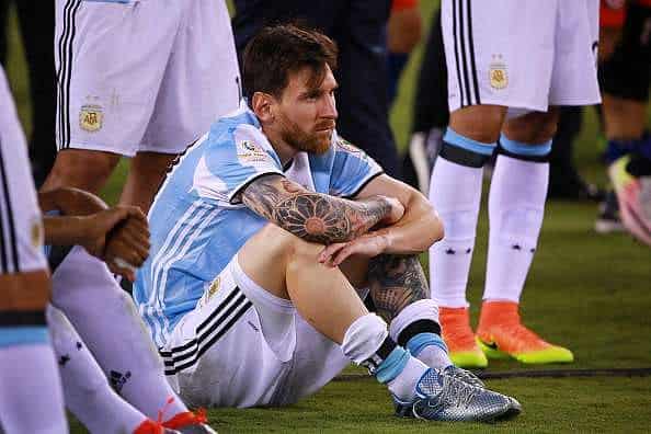 Lionel Messi after a game