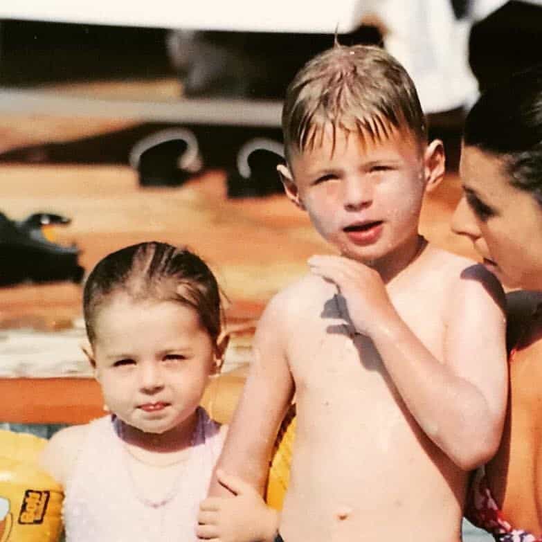 Max Verstappen with his siter,Victoria from old days.