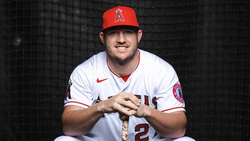 Mike Trout striking a pose