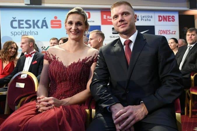 Barbora Spotakova with her Husband