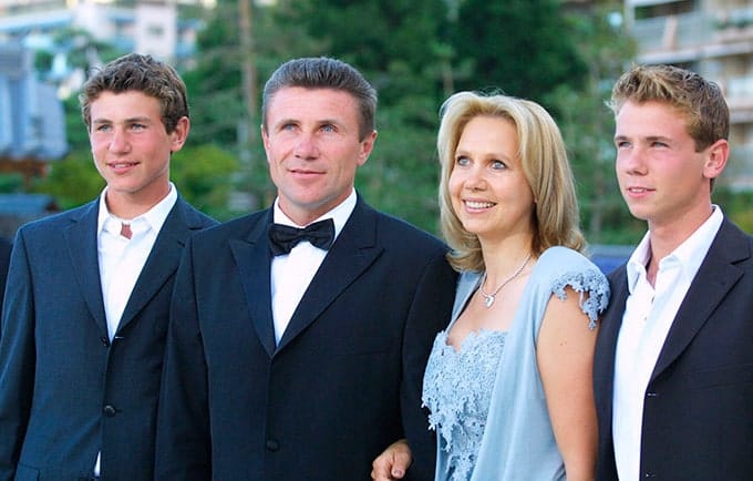 Sergey Bubka with his family