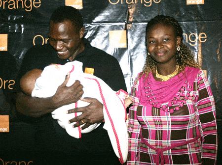 Yego with his wife, Sincy
