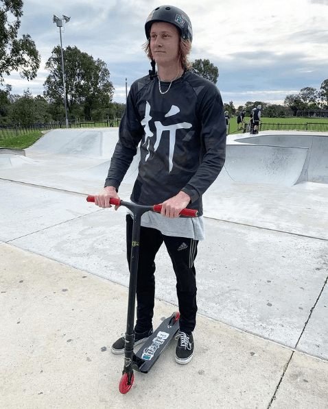 Ben Thomas training in a skate park. (Source: instagram.com)