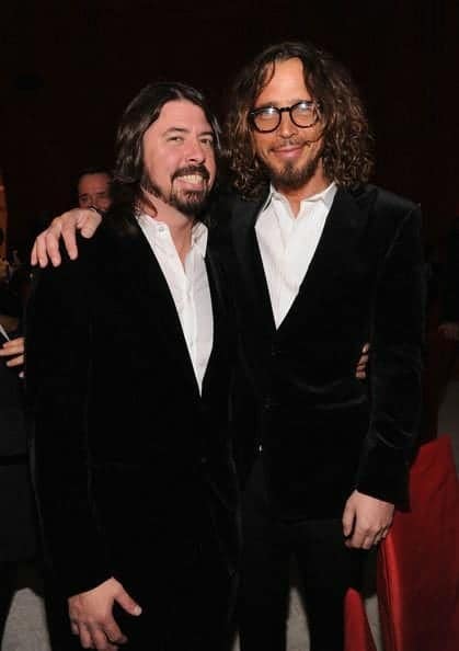 Chris Cornell with Dave Grohl.
