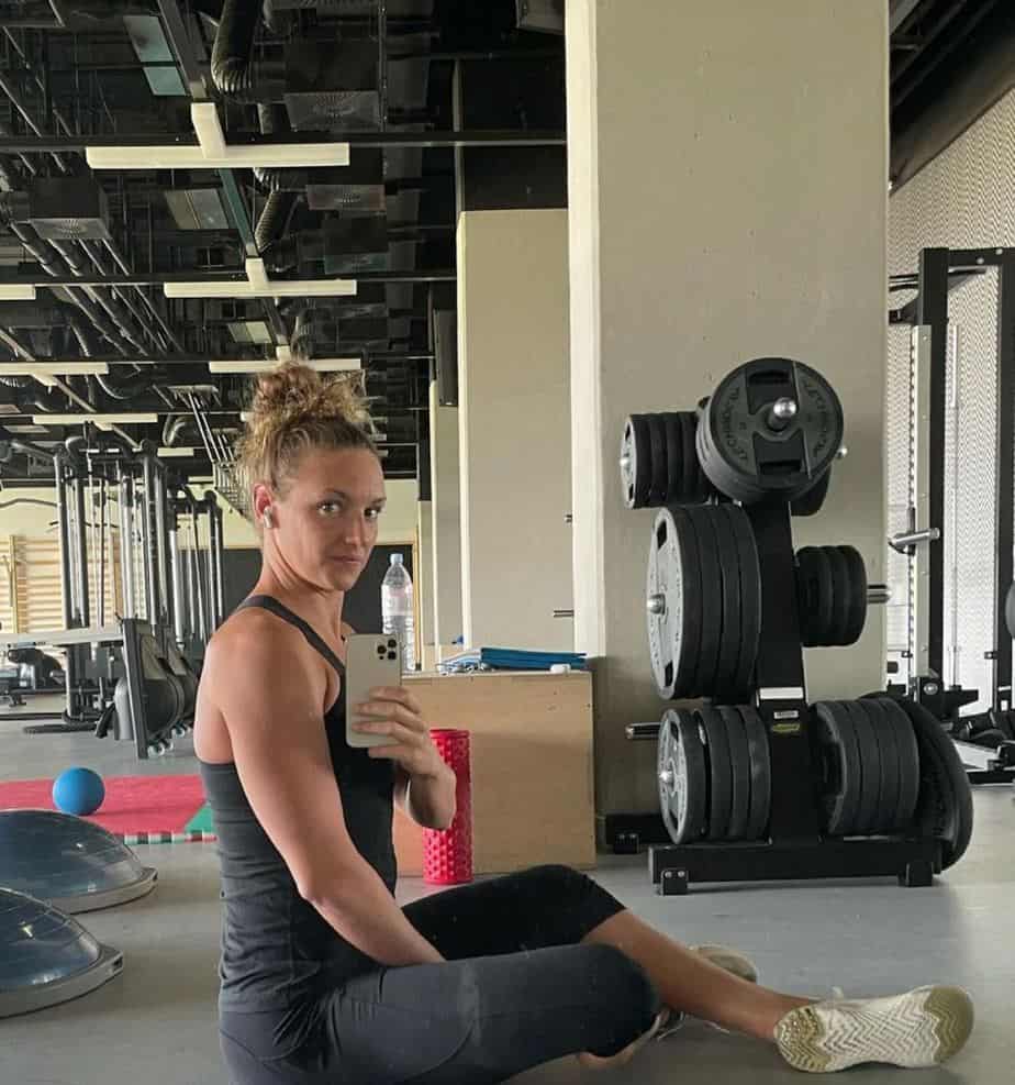 Katinka Hosszu, during a gym session.