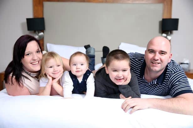 Rob Cross with his family
