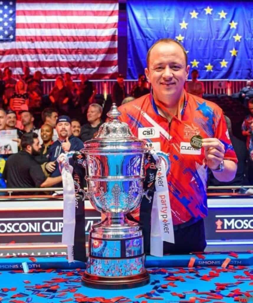 Shane Van Boening with The Mosconi cup