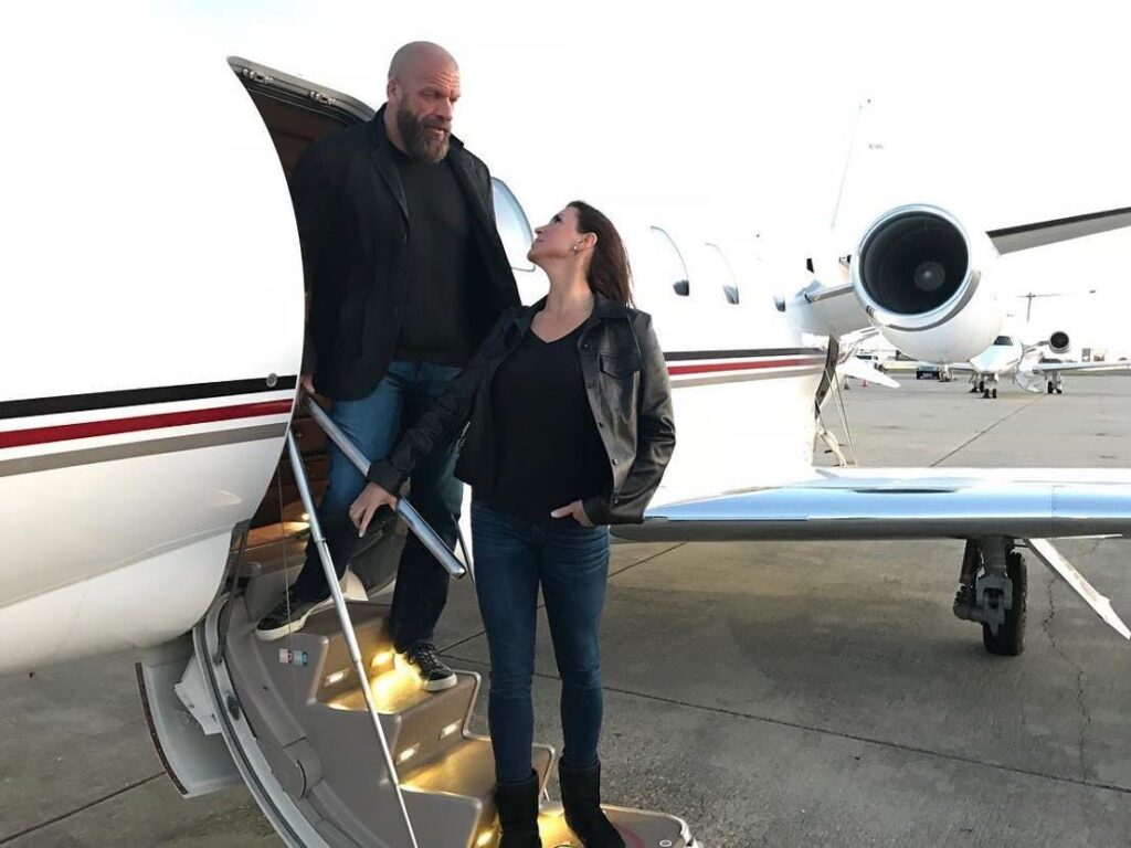 Triple H and his wife are ready to go on a vacation.