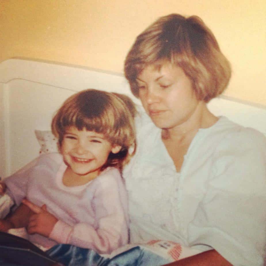 Cynthia, with her mom, at a very young age.