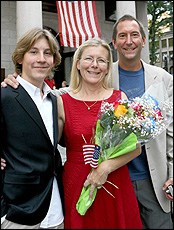 Erik with his mom and dad