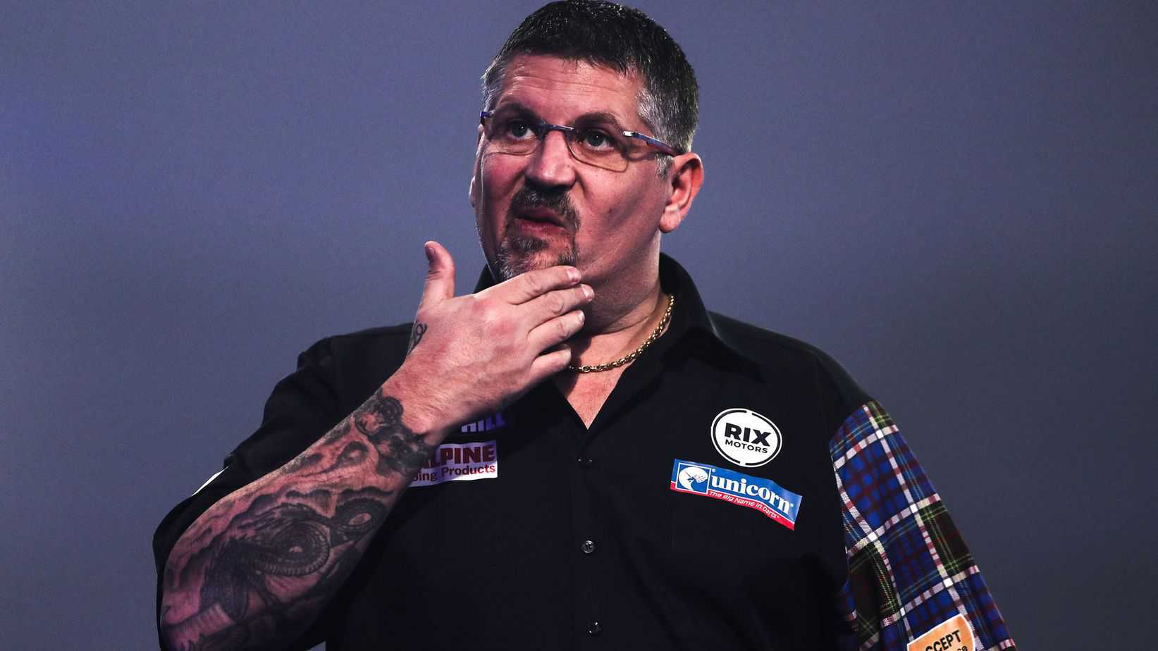Gary Anderson after a match