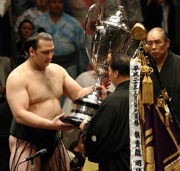 Kotooshu with Emperor's Cup