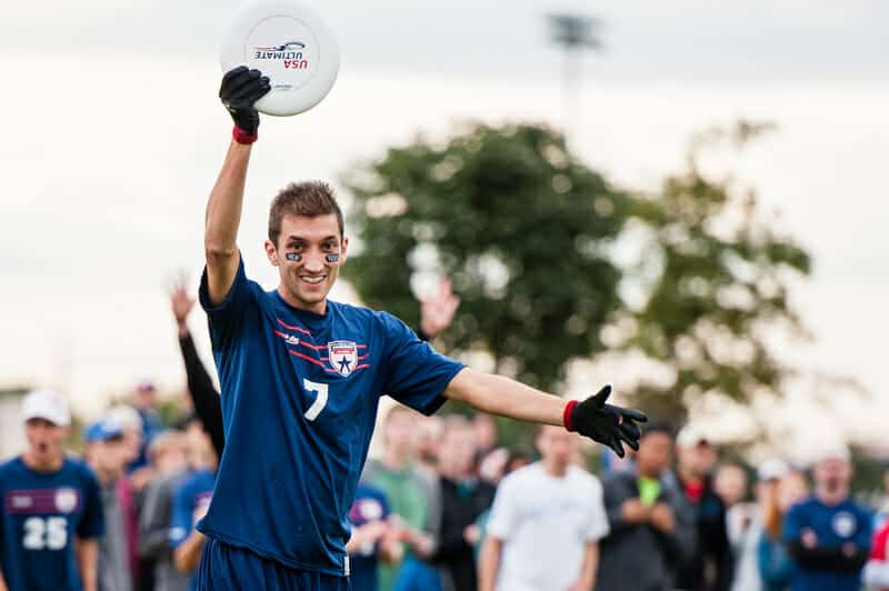 Kurt Gibson playing Ultimate Frisbee (Source: Ultiworld)