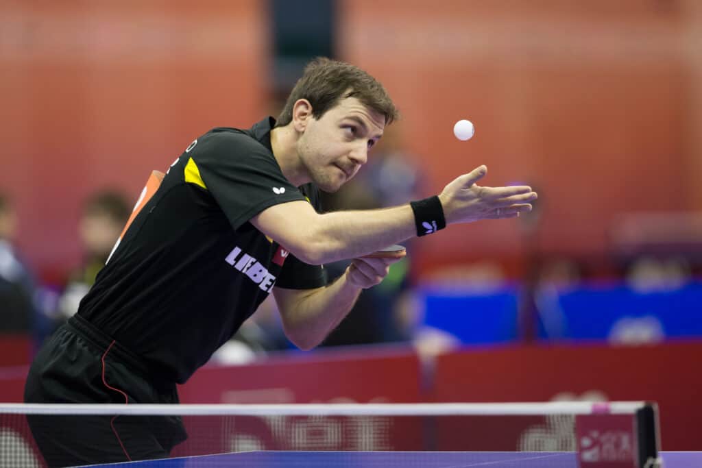 Timo Boll in a match