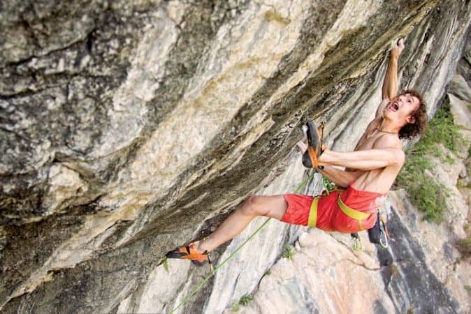 Ondra Climbing Rock as a Pro