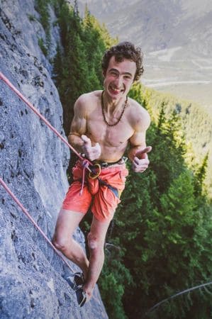 Adam Ondra During Rock Climb