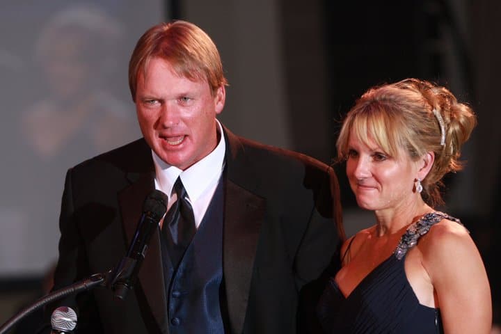 Cindy Gruden with her husband.