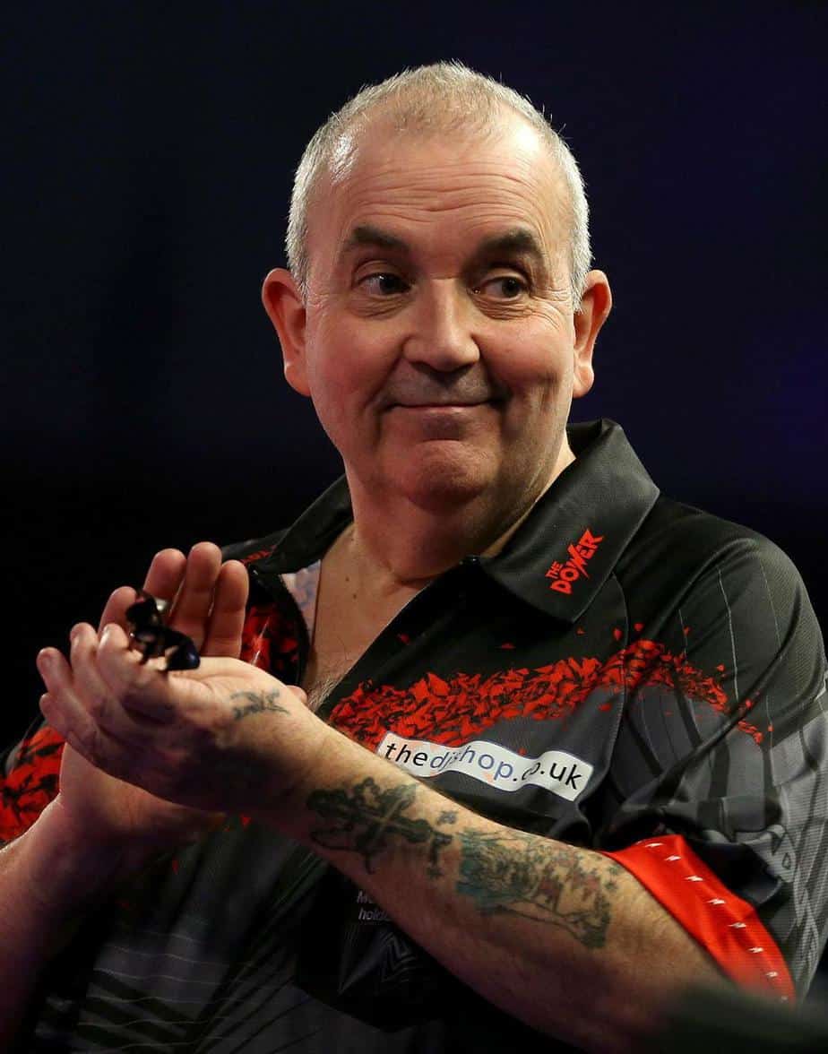 Phil Taylor after a win