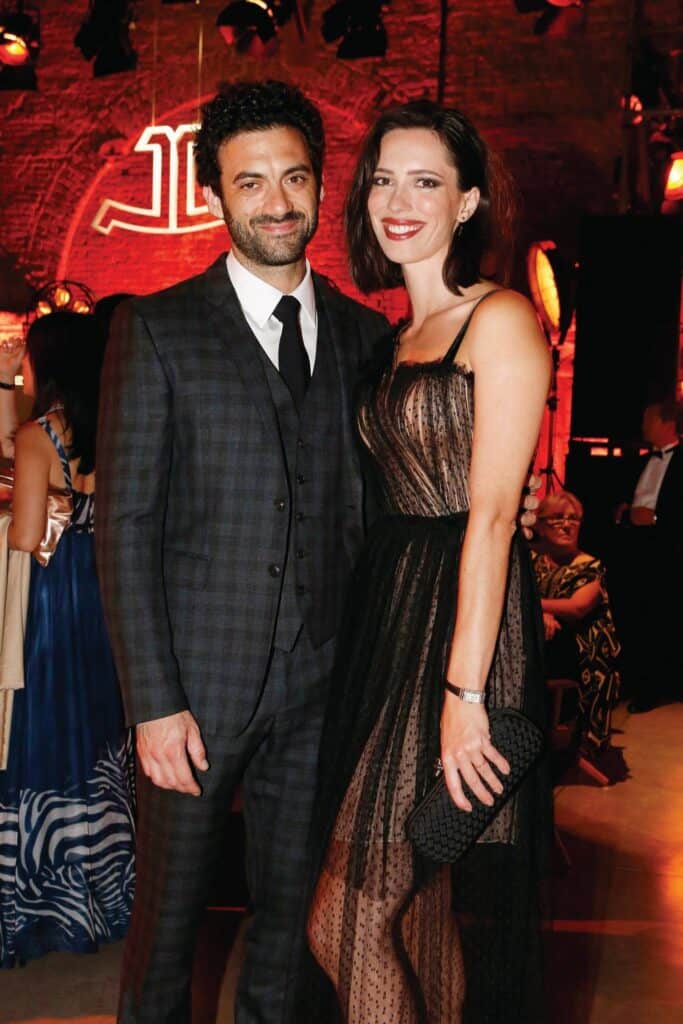Rebecca Hall with her husband Morgan Spector.